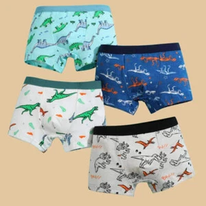 4pcs/Lot Boys Boxer Briefs Kids Cotton Underwear Baby Boy Underpants Teenager Ca - Picture 1 of 20