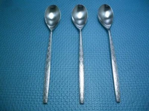 Noritake ALLEGRO Set of 3 NEW Iced Teaspoons 7 1/4" Stainless Flatware - Picture 1 of 6