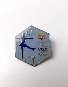 Vintage 2002 Lapel Pin Visa Worldwide Partner Figure Skater Salt Lake Olympics - Picture 1 of 2