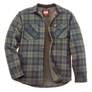 Men's Coleman Flannel Shirt Jacket, Plaid, Olive Green, XL - Picture 1 of 1