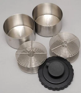 2 35mm single roll STAINLESS STEEL Developing TANK with 2 reels and 1 lid - Picture 1 of 18