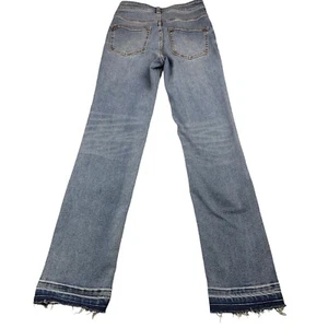 Anthropologie Pilcro High Rise Cigarette Women's Frayed Hem Blue Jeans Sz 26 - Picture 1 of 10