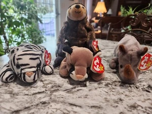 Lot of 4~ TY Original Beanie Babies~ See Description - Picture 1 of 19