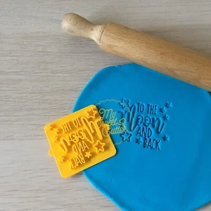 Timbro To The Moon And Back Embosser Formine Biscotti Cookie Cutter - Picture 1 of 1