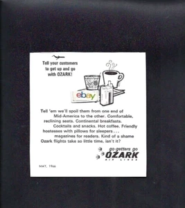 OZARK AIR LINES 1966 GET UP & GO DC-9 JETS WE SPOIL YOU AD - Bild 1 von 1