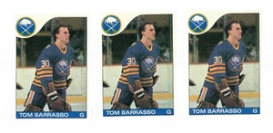1985-86 O-PEE-CHEE HOCKEY # 105 TOM BARRASSO (3 COPIES) - Picture 1 of 2