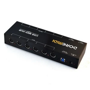 HUB-8 MIDI 6x6 MIDI Interface x2 MIDI Controller 96 Channels Host Box Adapter - Picture 1 of 12