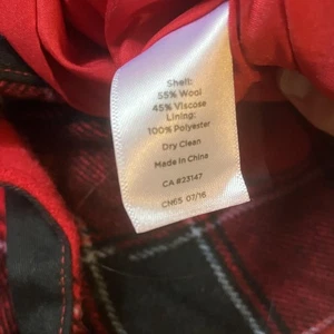 Talbots Skirt Womens 14 Red Black Plaid Wool Wrap Straight Preppy Clueless Y2K - Picture 1 of 9