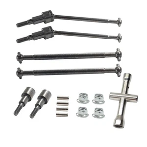 Metal Front Rear Wheel Drive Shafts Brushed Black for SCY 16101 16102 16103 - Picture 1 of 7