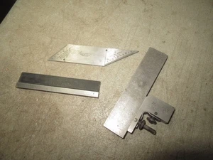 3 Vintage L S Starret Werkzeuge 289A Aufsatz Schneidwinkel Zollstock & 54 Niederhalter - Bild 1 von 14