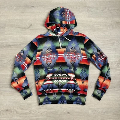 Jaqueta polo vintage Ralph Lauren asteca sudoeste farol com capuz de lã tamanho pequeno - Imagem 1 de 4