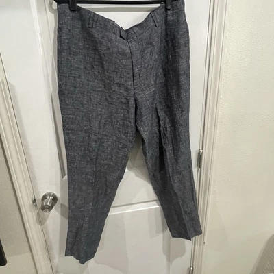 Calça masculina I-N-C cinza empresarial casual lisa slim fit tamanho 38x32 - Imagem 1 de 3