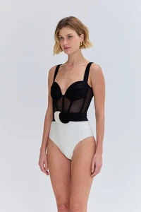 PATBO Jersey Sands Corset Bodysuit/Swimsuit XS NWT - Picture 1 of 13