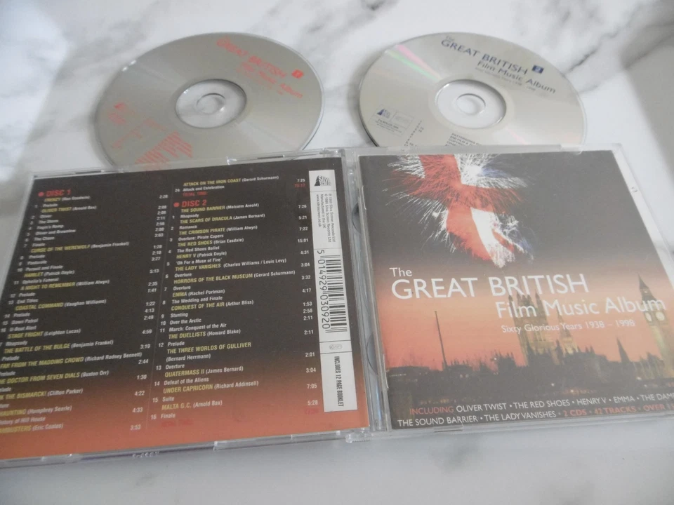 The Great British Film Musik Album 1938-1998 2 CD Hdcd Dolby Silva Display 1999 - Bild 1 von 1