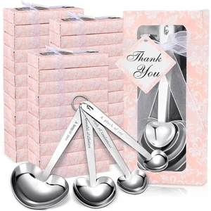 50 Set Heart Shaped Measuring Spoons Wedding Favors for Guests Measuring Spoo... - Bild 1 von 6