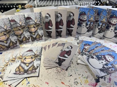 2025 Artist Signed Christmas Greeting Cards (Set Of 20) By Artist Tony Keaton - Image 1 of 3