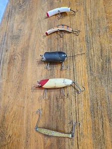 Vintage rare lot 5 Fishing Lures - Picture 1 of 6