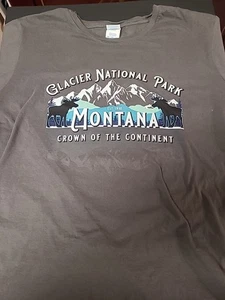 Glacier National Park T-shirt Size XXXL Montana Moose Crown Of The Continent - Picture 1 of 9