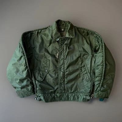 Chaqueta de Colección Militar A1 Clima Extremo Frío Verde Medio Años 60 Azul Marino Prendas Exteriores Foto 1 de 4