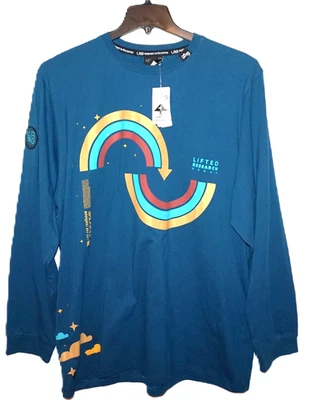LRG Lifted Reasearch Group Graphic Sweatshirt 3XL Blue 100% Lightweight Cotton - Image 1 of 4