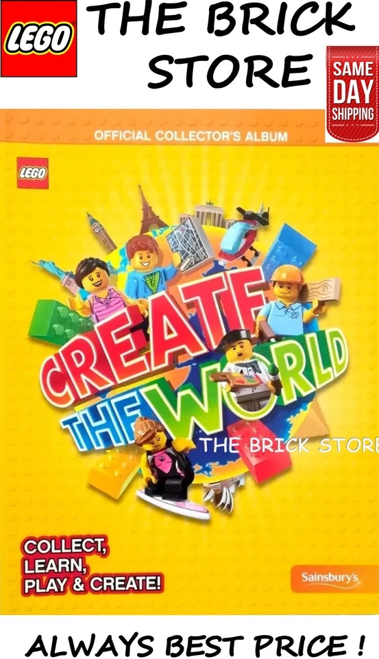 V1 LEGO CREATE THE WORLD TRADING CARD ALBUM - FACTORY FRESH - 2016 - RARE - NEW - Image 1 of 1