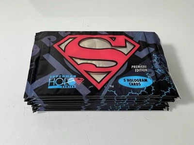 10 PACKS Superman Holo Series Premiere Edition (5 Card Packs) SEALED 1996 SkyBox - Image 1 of 4