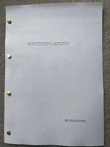 Octopussy Film Script. James Bond, Roger Moore, Maud Adams, Louis Jourdan. - Picture 1 of 2