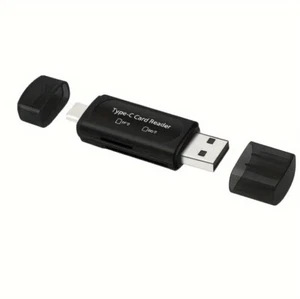Tipo C, USB SD Lector de Tarjetas de Memoria Alta Velocidad SDHC SDXC MMC Micro SD Móvil ¡Nuevo! - Imagen 1 de 7