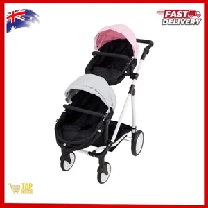 New Deluxe Tandem Double Pram Twin Stroller New Born Toddler Baby Jogger - Picture 1 of 7