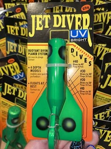 Luhr Jensen 30’ Jet Diver Florescent Green UV Bright Pattern 5540-030-1600 25g - Picture 1 of 8