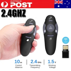 Wireless Presenter PowerPoint Mouse Clicker Laser Pointer Presentation Remote AU - Picture 1 of 12