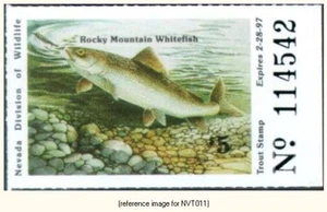 D2K Nevada Trout Stamp 1996-7 $5.00 - Picture 1 of 1