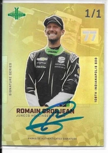 2024 INDYCAR Parkside Pacific Romain Grosjean oro autografo auto 1/1 - Foto 1 di 2