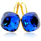 Ohrringe Gold Blau Swarovski Kristalle Ohrhänger Majestic Blue NOBEL SCHMUCK