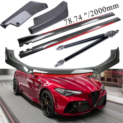 For Alfa Romeo Giulia GTA Fiber Front Lip Chin Bumper+Body+Kit Side+Skirt Rear/ Foto 1 de 4