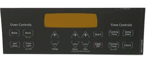 WB27T11229 - General Electric Range Clock Black Overlay - Picture 1 of 1