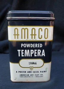 Caballete de póster vintage de pintura al temple AMACO arte americano arcilla Indianápolis - Imagen 1 de 4