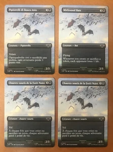 PIPISTRELLI DI BOSCO ATRO x4 BORDERLESS 421 Signore degli Anelli LOTR Magic MTG - Imagen 1 de 2