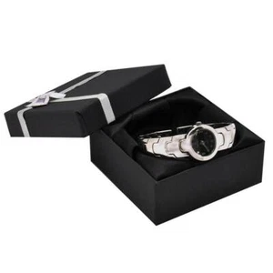 48 Wholesale Black Jewelry Paper Jewelry Watch Bracelet Gift Jewelry Boxes - Picture 1 of 3