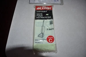 New Old Stock Set of 5 Action Vacuum Cleaner Bags Type C Hoover - Picture 1 of 2