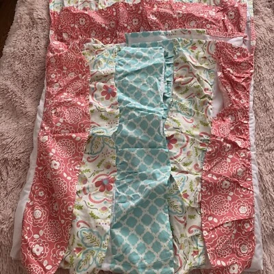 ¡BEBÉ NIÑA!!Falda de cama de cuna Mila Peanut Shell 3 niveles de volantes Foto 1 de 4