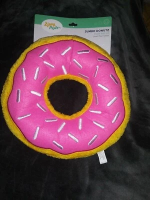 * NEW* Zippy Paws 11' Strawberry 🍩 Jumbo  Donutz Squeaky Toy For Dogs - Image 1 of 4