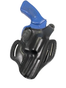 Leather Holster- S&W J Frame 3” Revolvers, Model 640, RUGER SP101 3”(# 8203 BLK) - Picture 1 of 5