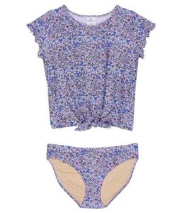 Shade Critters L109022 Girls Ditsy Floral T Rashguard Swim Set Size 12 - Picture 1 of 4