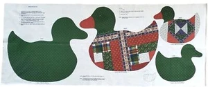 Patrón de 2 almohadas vintage de corte de pato mallardo para coser - Imagen 1 de 7