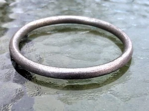 "Brazalete brazalete vintage grande de plata de ley cepillada - 11 g 2,75"" de diámetro" - Imagen 1 de 4