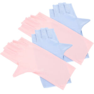  2 Pairs Manicure Protective Gloves Breathable Nylon Fishing