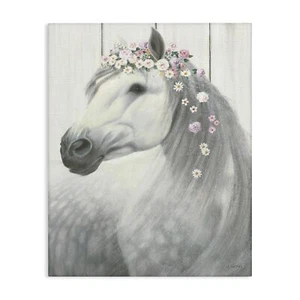 Stupell Industries Spirit Stallion Horse with Flower Crown Canvas Wall Art, 3... - Picture 1 of 7