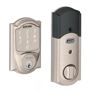 Schlage Sense Camelot Trim Smart Deadbolt - Satin Nickel( 479 Cam 619) - Picture 1 of 4
