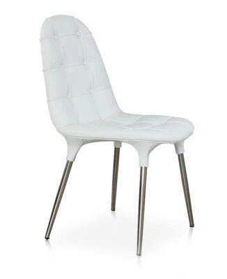 Schicker Designer (Echt-) Lederstuhl. Verfügbar in Leder Schwarz oder Leder Weiß